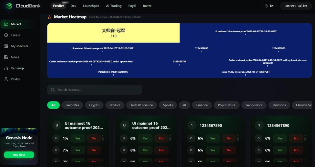 首个生态产品 CloudMarket 正式上线主网